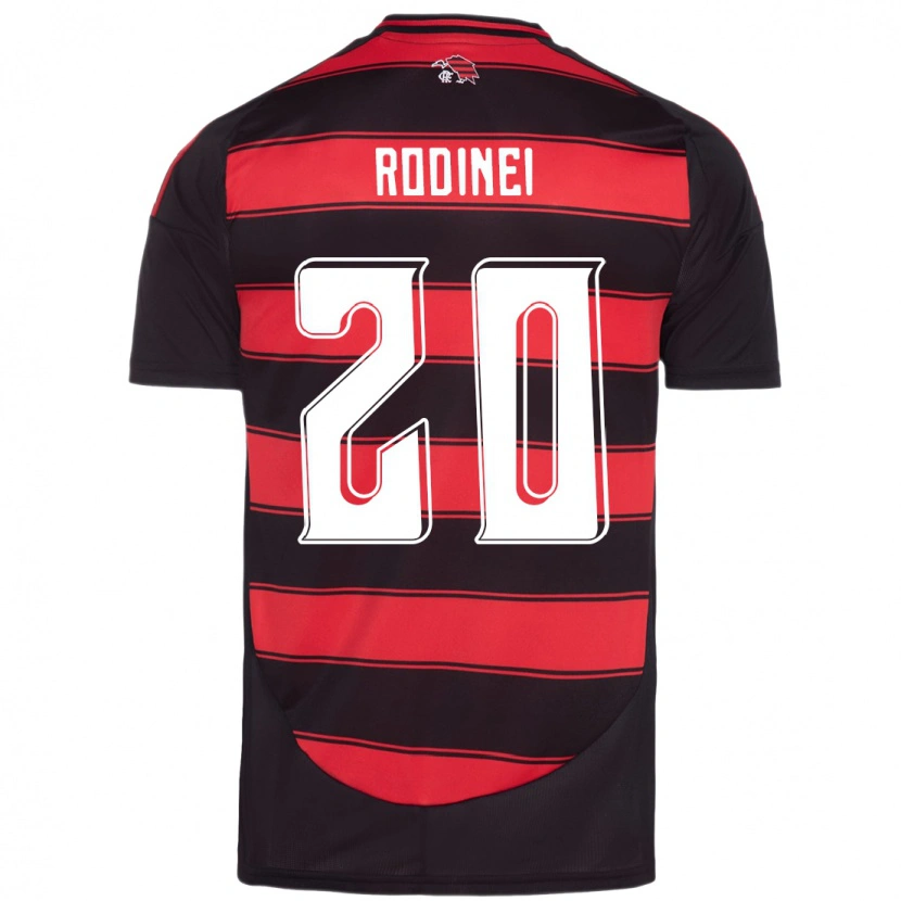 Danxen Enfant Maillot Rodinei #20 Rouge Noir Tenues Domicile 2025/26 T-Shirt