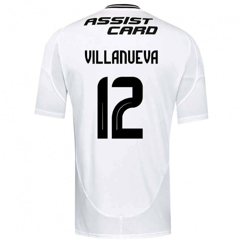 Danxen Enfant Maillot Eduardo Villanueva #12 Noir Blanc Tenues Domicile 2025/26 T-Shirt