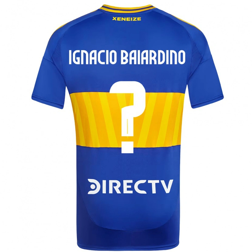 Danxen Enfant Maillot Juan Ignacio Baiardino #0 Blanc Bleu Tenues Domicile 2025/26 T-Shirt