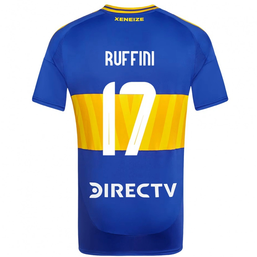 Danxen Enfant Maillot Lola Ruffini #17 Bleu Royal Jaune Tenues Domicile 2025/26 T-Shirt