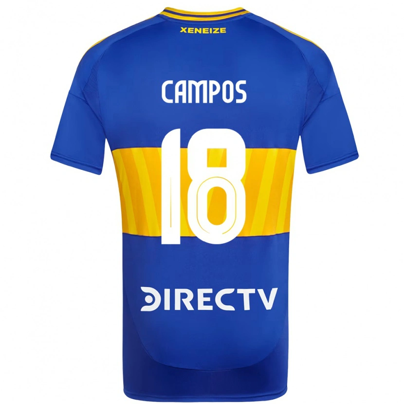 Danxen Enfant Maillot Brisa Campos #18 Bleu Royal Jaune Tenues Domicile 2025/26 T-Shirt