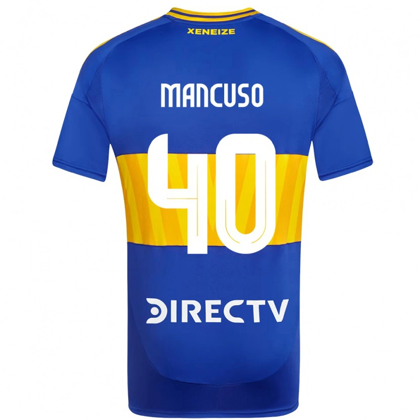 Danxen Enfant Maillot Eros Mancuso #40 Blanc Bleu Tenues Domicile 2025/26 T-Shirt