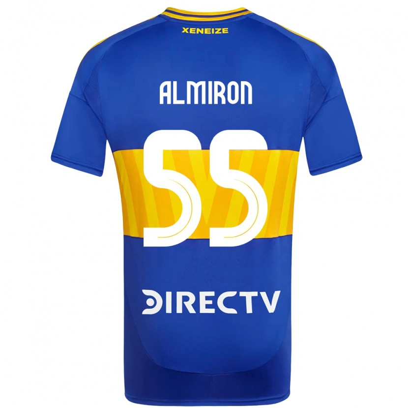 Danxen Enfant Maillot Ezequiel Almiron #55 Blanc Bleu Tenues Domicile 2025/26 T-Shirt