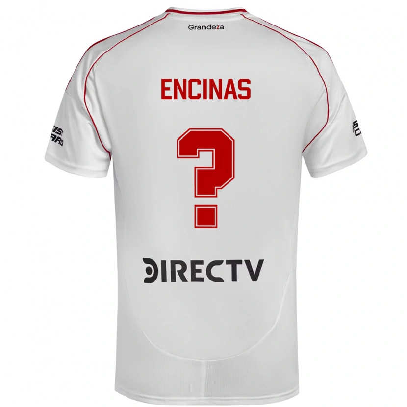 Danxen Enfant Maillot Axel Encinas #0 Blanc Rouge Tenues Domicile 2025/26 T-Shirt