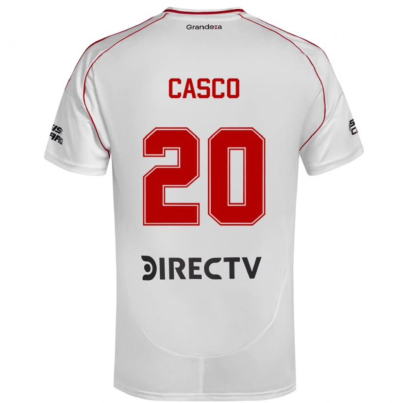 Danxen Enfant Maillot Milton Casco #20 Blanc Rouge Tenues Domicile 2025/26 T-Shirt