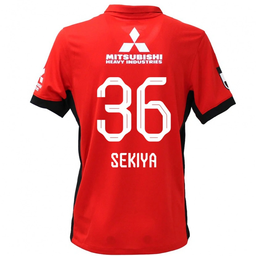 Danxen Enfant Maillot Hikaru Sekiya #36 Rouge Blanc Tenues Domicile 2025/26 T-Shirt