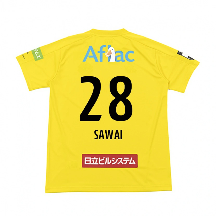 Danxen Enfant Maillot Retsu Sawai #28 Noir Jaune Tenues Domicile 2025/26 T-Shirt