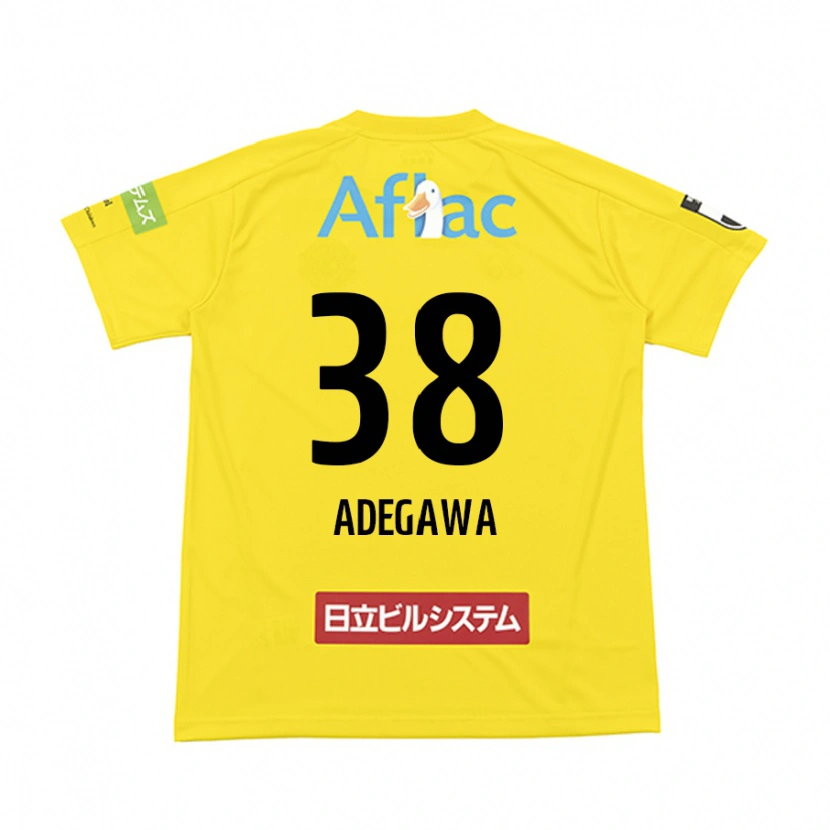 Danxen Enfant Maillot Koa Adegawa #38 Noir Jaune Tenues Domicile 2025/26 T-Shirt