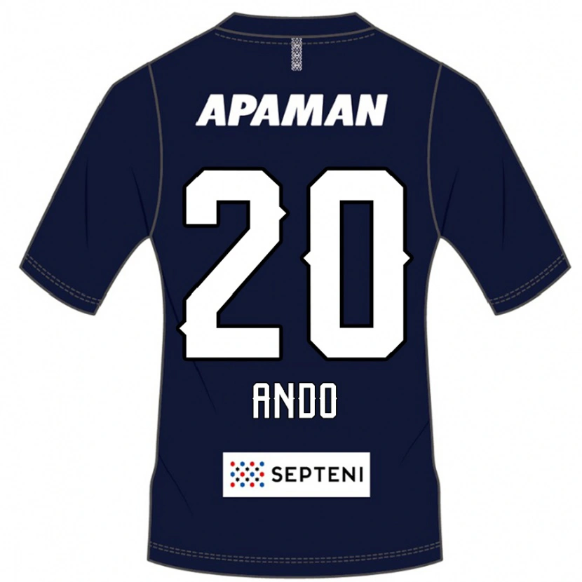 Danxen Enfant Maillot Tomoya Ando #20 Bleu Royal Blanc Tenues Domicile 2025/26 T-Shirt