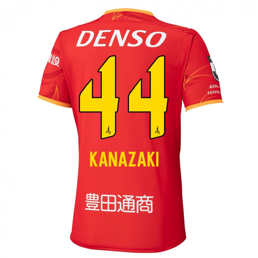 Danxen Enfant Maillot Mu Kanazaki #44 Rouge Jaune Tenues Domicile 2025/26 T-Shirt
