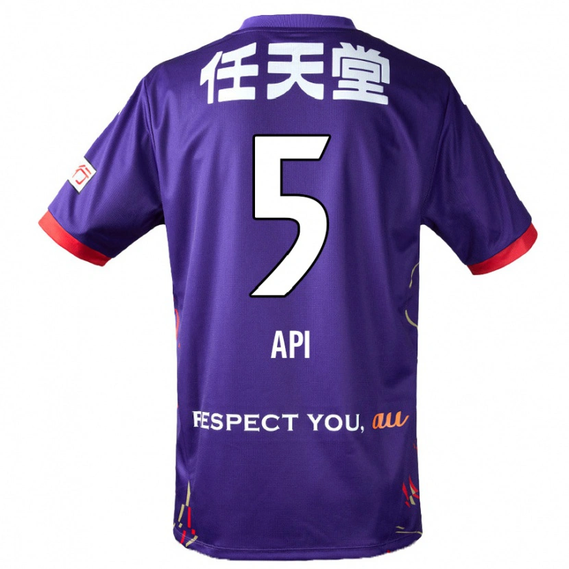 Danxen Enfant Maillot Hisashi Appiah Tawiah #5 Violet Blanc Noir Tenues Domicile 2025/26 T-Shirt