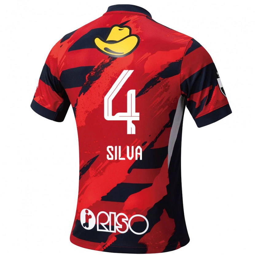 Danxen Enfant Maillot Leo Silva #4 Blanc Noir Tenues Domicile 2025/26 T-Shirt