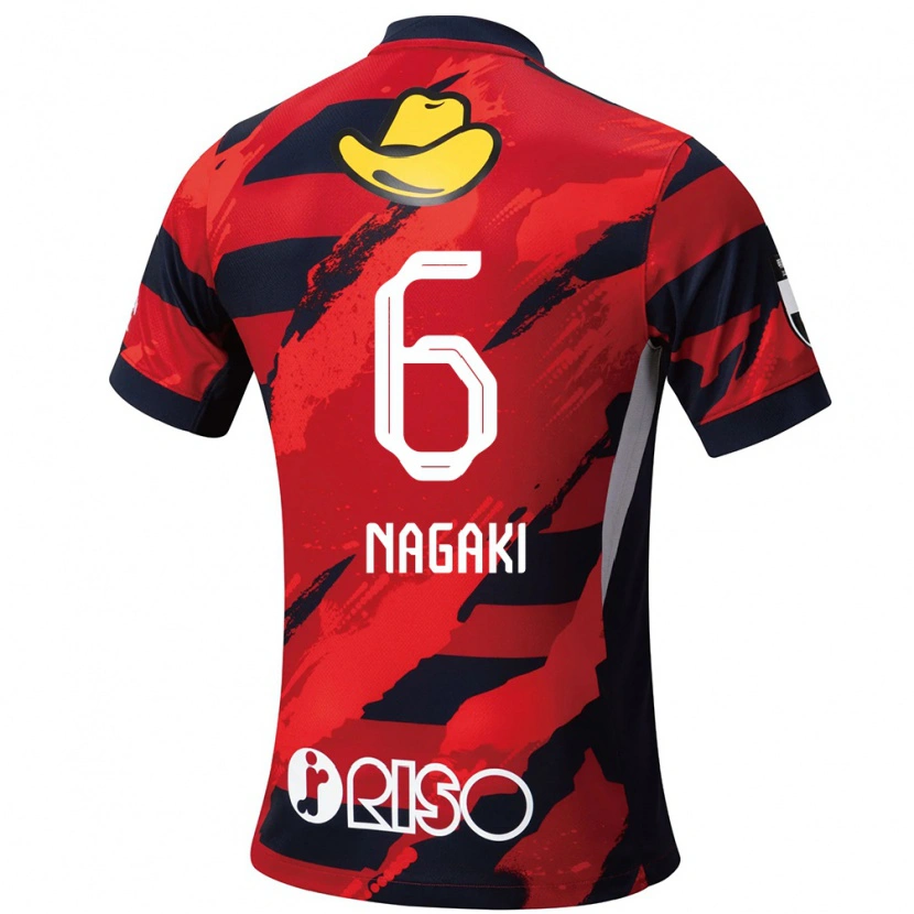 Danxen Enfant Maillot Ryota Nagaki #6 Blanc Noir Tenues Domicile 2025/26 T-Shirt