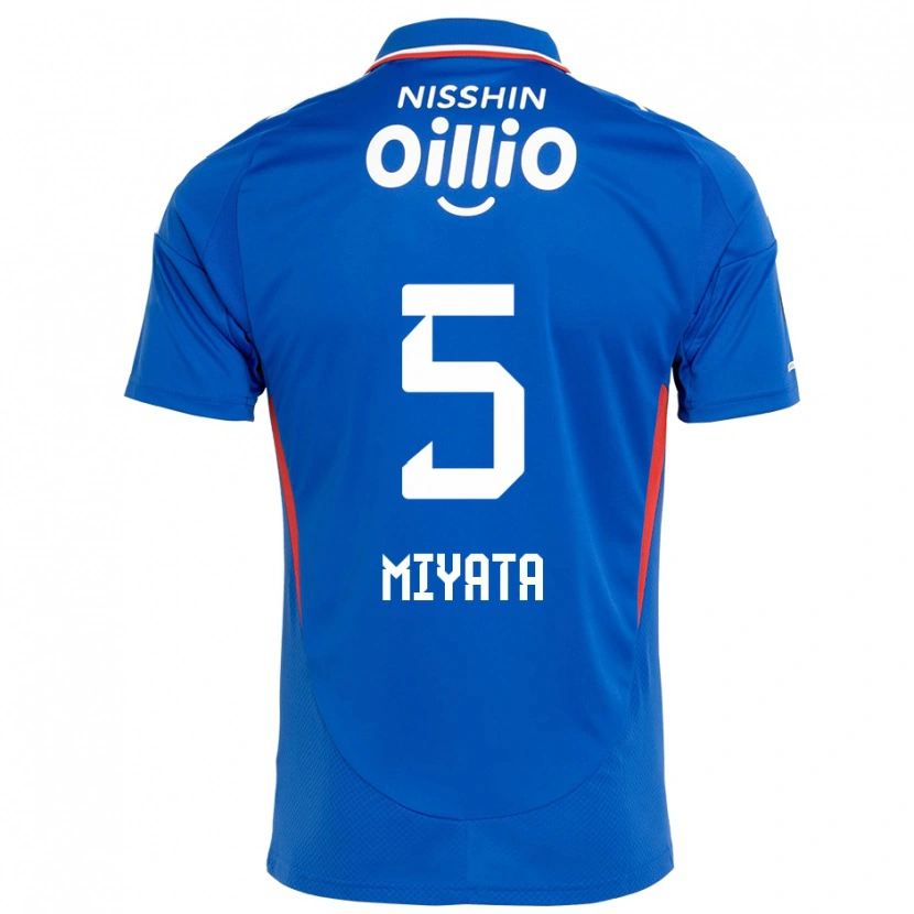 Danxen Enfant Maillot Haru Miyata #5 Bleu Royal Blanc Tenues Domicile 2025/26 T-Shirt