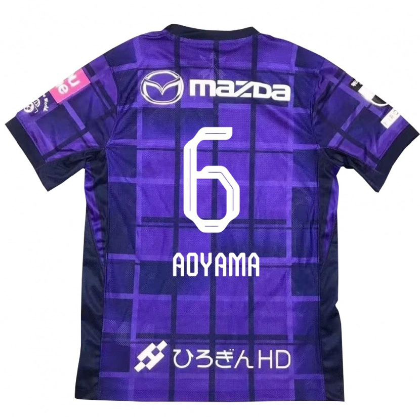Danxen Enfant Maillot Toshihiro Aoyama #6 Violet Orange Tenues Domicile 2025/26 T-Shirt