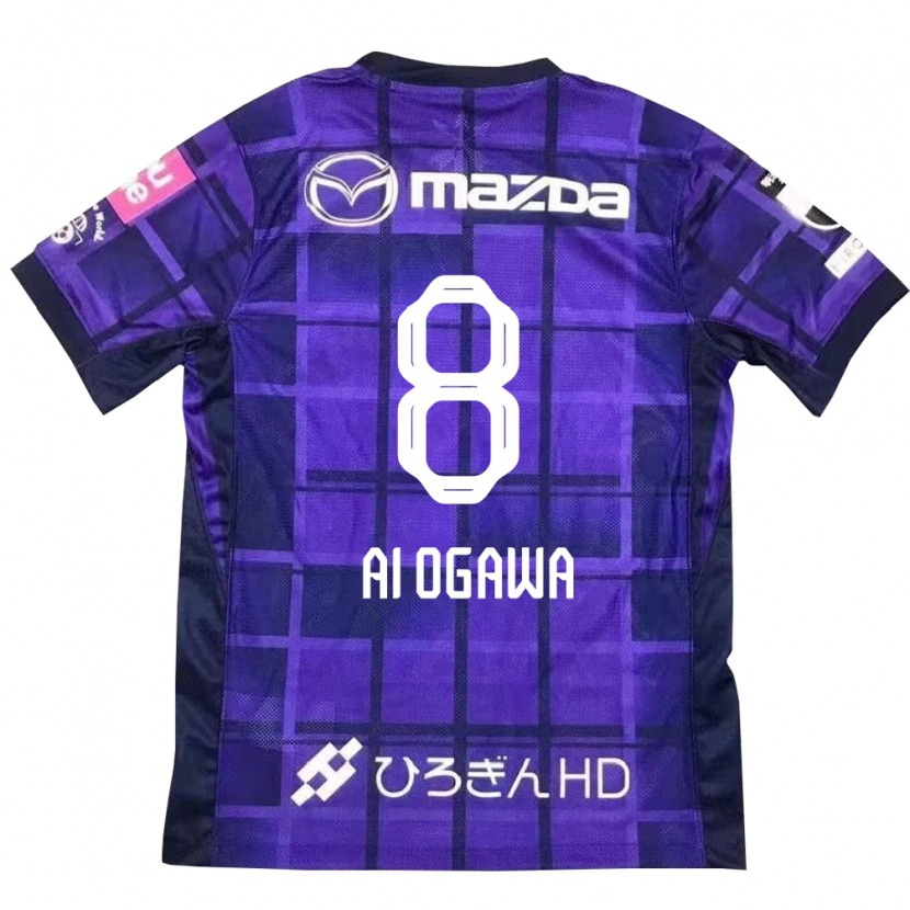 Danxen Enfant Maillot Ai Ogawa #8 Violet Orange Tenues Domicile 2025/26 T-Shirt