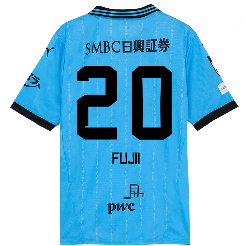 Danxen Enfant Maillot Rensuke Fujii #20 Blanc Bleu Ciel Tenues Domicile 2025/26 T-Shirt