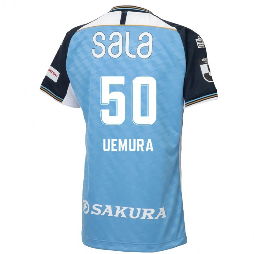 Danxen Enfant Maillot Hiroto Uemura #50 Bleu Ciel Noir Tenues Domicile 2025/26 T-Shirt