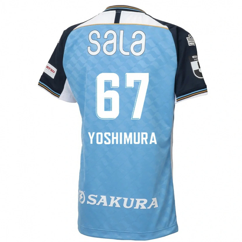 Danxen Enfant Maillot Ryusei Yoshimura #67 Bleu Ciel Noir Tenues Domicile 2025/26 T-Shirt