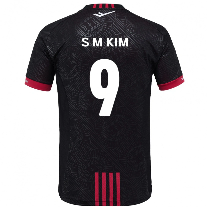 Danxen Enfant Maillot Min-Sung Kim #9 Noir Rouge Tenues Domicile 2025/26 T-Shirt