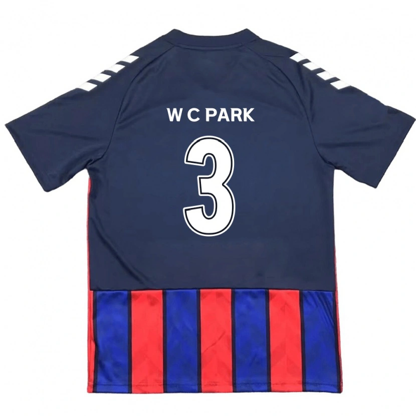 Danxen Enfant Maillot Cheol-Woo Park #3 Bleu Royal Rouge Tenues Domicile 2025/26 T-Shirt