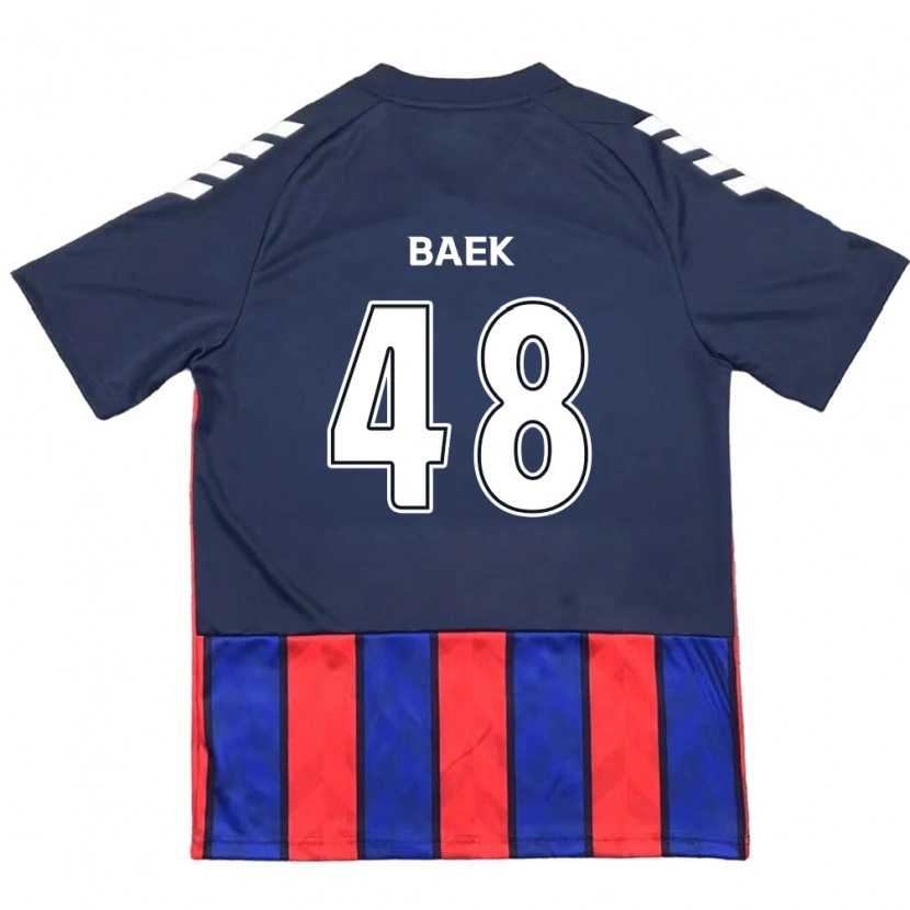 Danxen Enfant Maillot Kyeong Baek #48 Bleu Royal Rouge Tenues Domicile 2025/26 T-Shirt