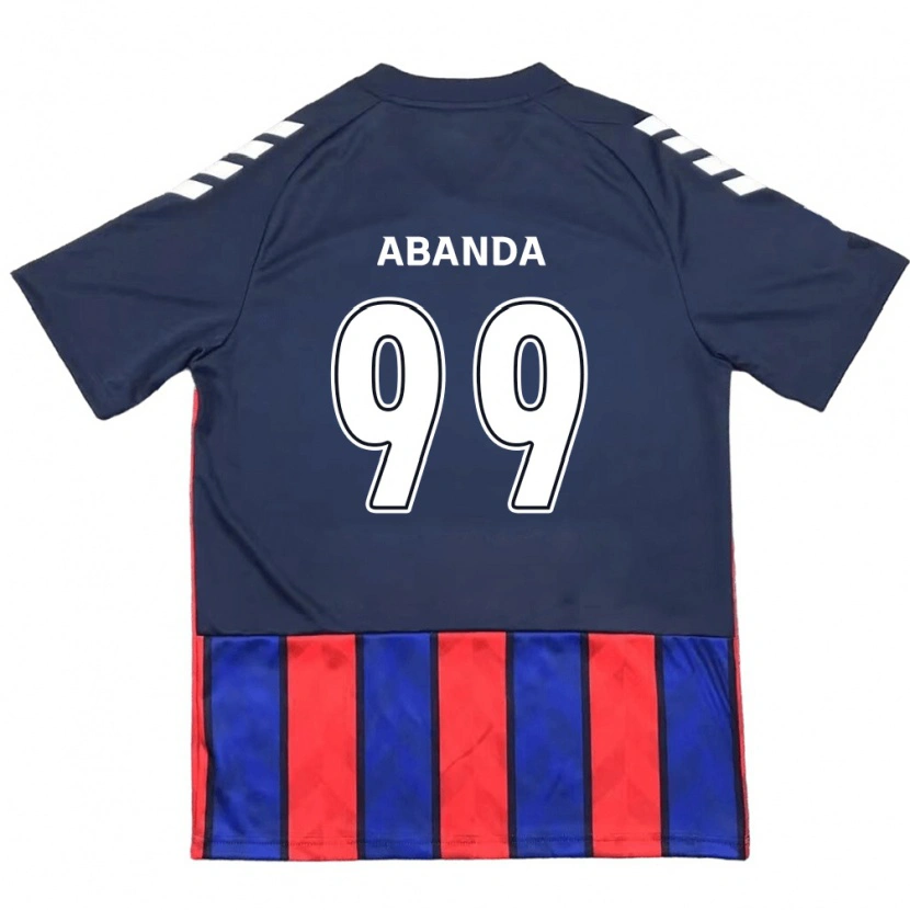 Danxen Enfant Maillot Leroy Abanda #99 Blanc Cassé Rouge Tenues Domicile 2025/26 T-Shirt