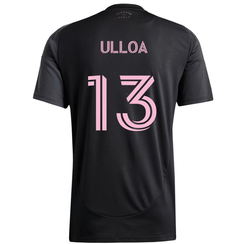 Danxen Enfant Maillot Víctor Ulloa #13 Noir Rose Tenues Extérieur 2025/26 T-Shirt