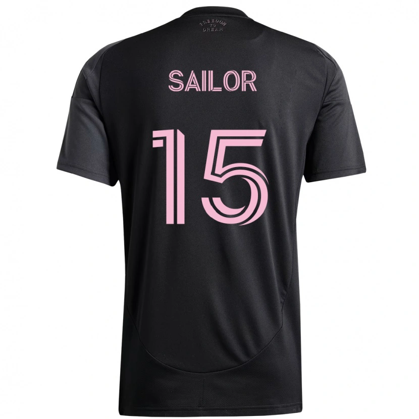 Danxen Enfant Maillot Ryan Sailor #15 Noir Rose Tenues Extérieur 2025/26 T-Shirt