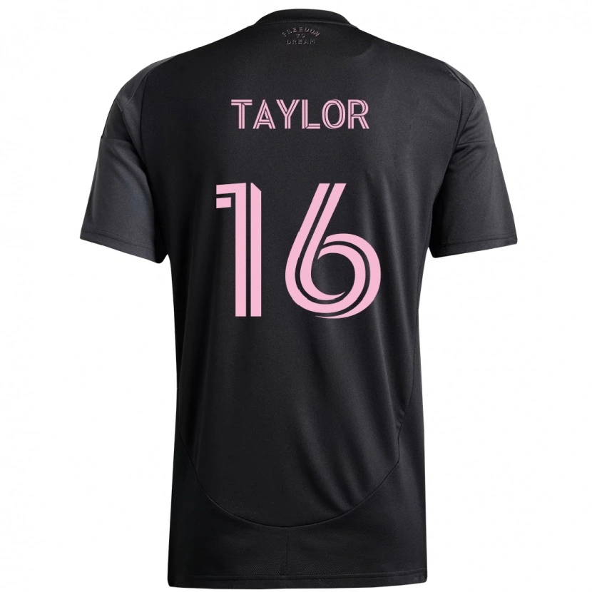Danxen Enfant Maillot Robert Taylor #16 Noir Rose Tenues Extérieur 2025/26 T-Shirt