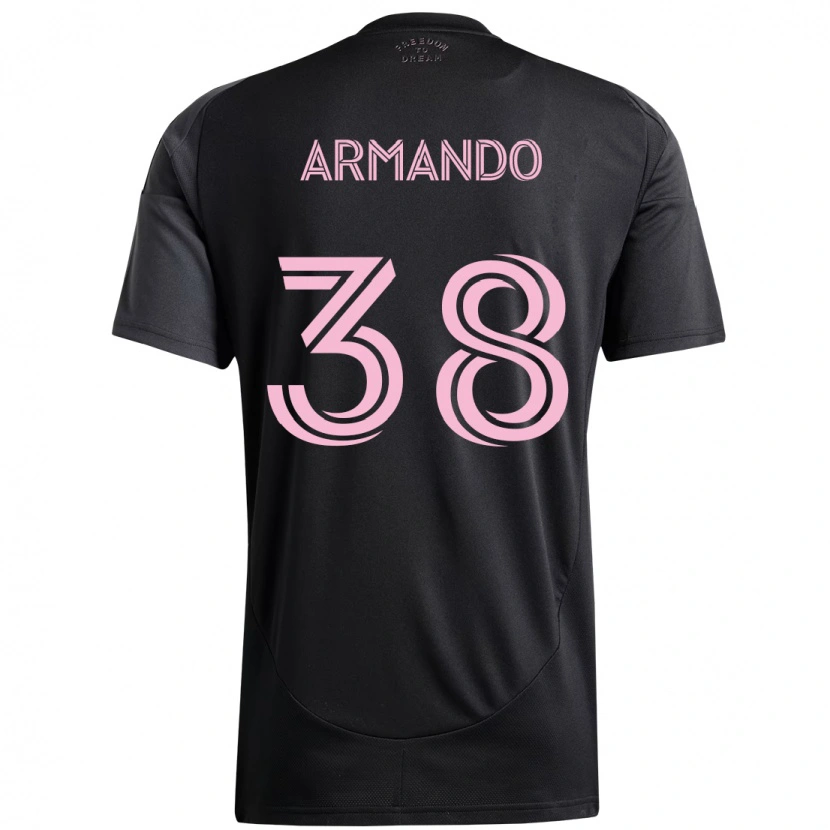 Danxen Enfant Maillot Máximo Armando #38 Rose Noir Tenues Extérieur 2025/26 T-Shirt