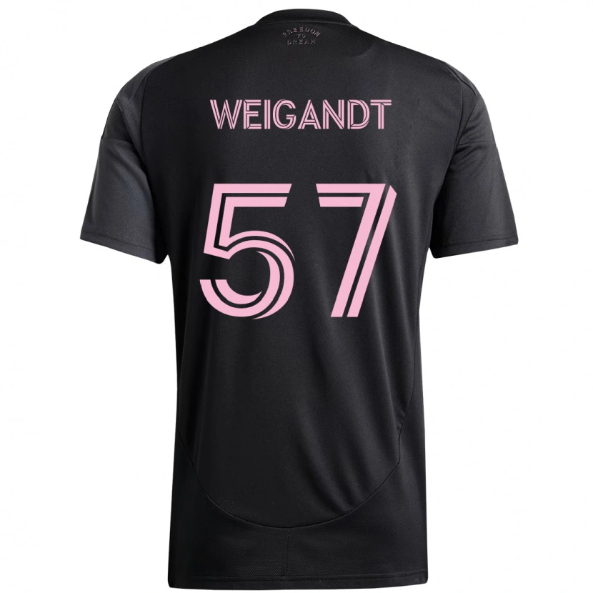 Danxen Enfant Maillot Marcelo Weigandt #57 Noir Rose Tenues Extérieur 2025/26 T-Shirt