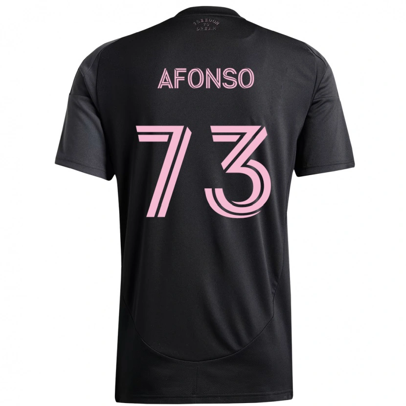 Danxen Enfant Maillot Leo Afonso #73 Rose Noir Tenues Extérieur 2025/26 T-Shirt