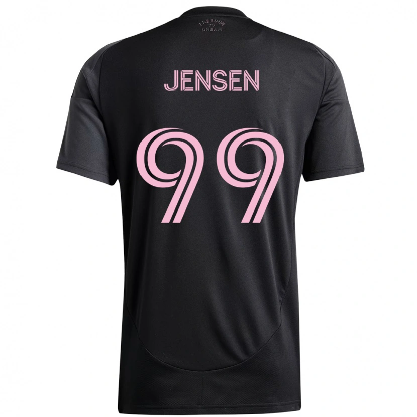 Danxen Enfant Maillot Cole Jensen #99 Noir Rose Tenues Extérieur 2025/26 T-Shirt