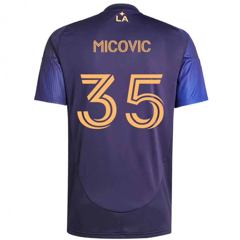 Danxen Enfant Maillot Novak Micovic #35 Blanc Jaune Tenues Extérieur 2025/26 T-Shirt