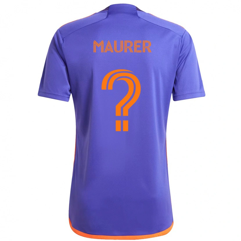 Danxen Enfant Maillot Jimmy Maurer #0 Orange Blanc Tenues Extérieur 2025/26 T-Shirt