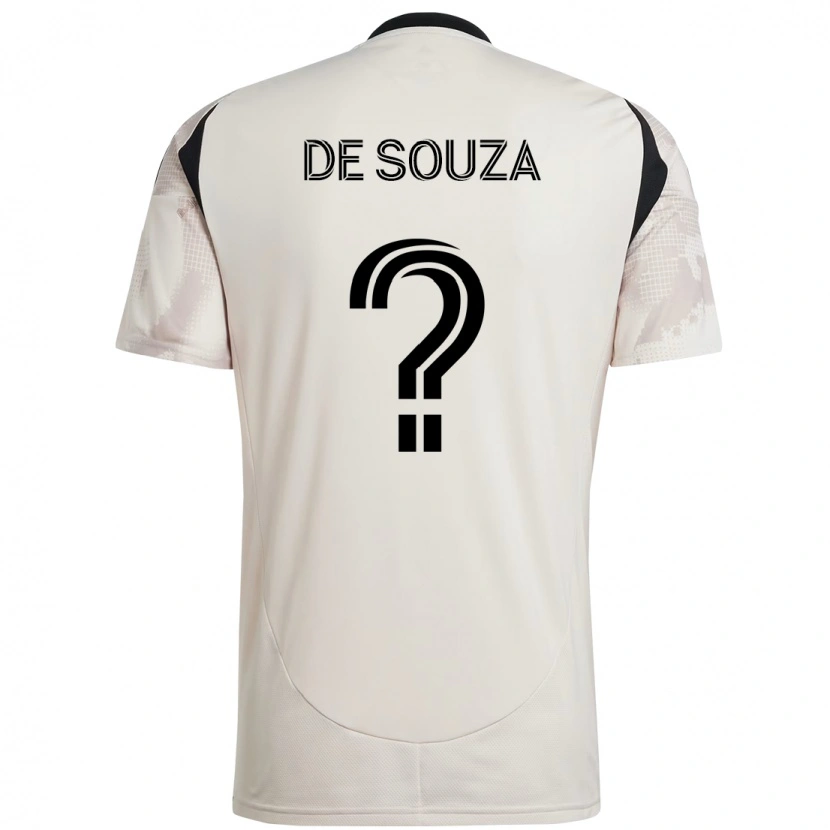 Danxen Enfant Maillot Gil De Souza #0 Beige Noir Tenues Extérieur 2025/26 T-Shirt
