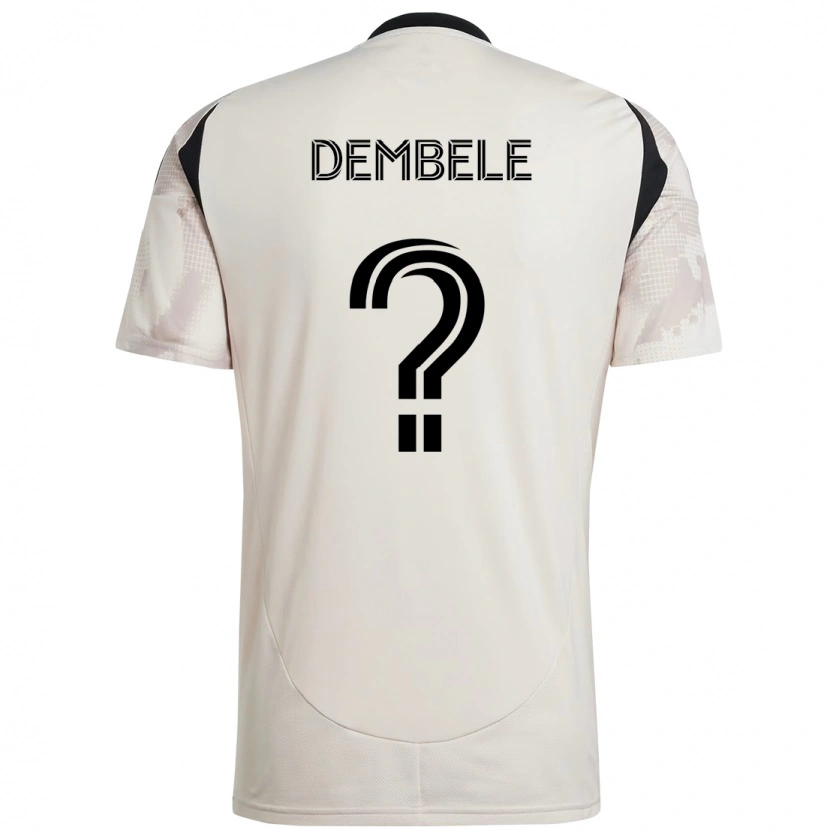 Danxen Enfant Maillot Malick Dembele #0 Rouge Noir Tenues Extérieur 2025/26 T-Shirt