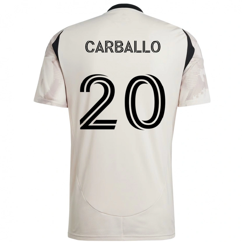 Danxen Enfant Maillot Felipe Carballo #20 Rouge Noir Tenues Extérieur 2025/26 T-Shirt