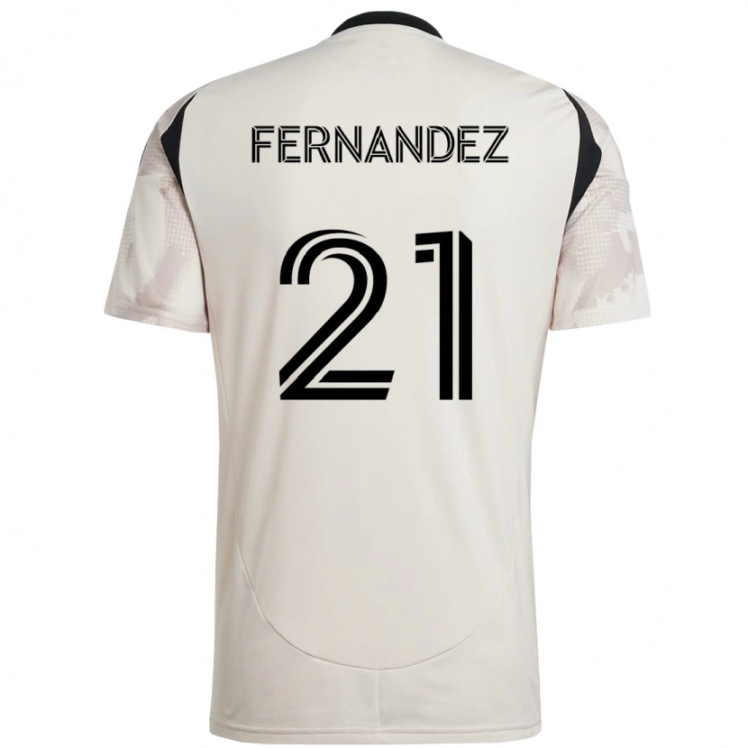 Danxen Enfant Maillot Omir Fernandez #21 Rouge Noir Tenues Extérieur 2025/26 T-Shirt