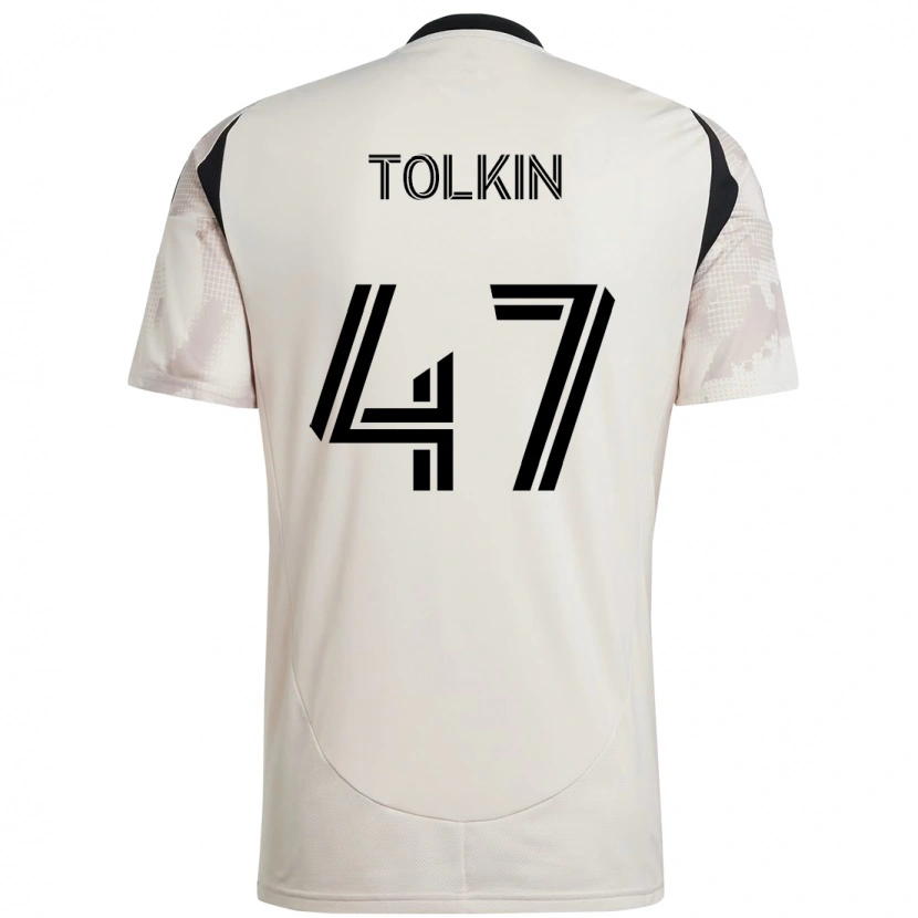 Danxen Enfant Maillot John Tolkin #47 Rouge Noir Tenues Extérieur 2025/26 T-Shirt
