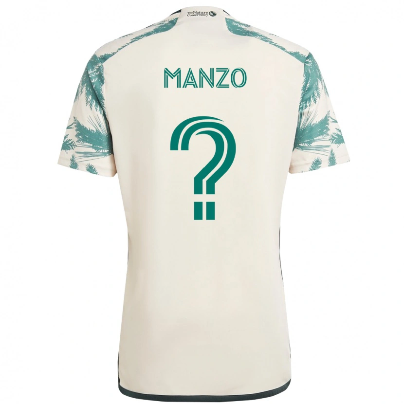 Danxen Enfant Maillot Alexis Manzo #0 Noir Marron Tenues Extérieur 2025/26 T-Shirt