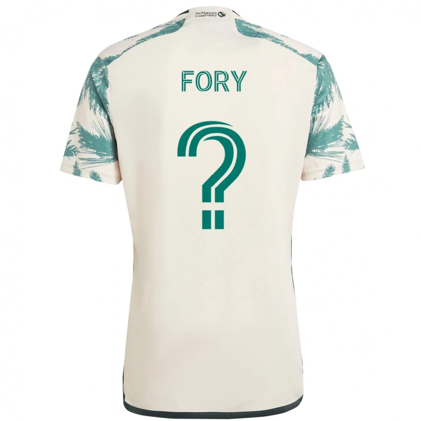 Danxen Enfant Maillot Jimer Fory #0 Beige Vert Tenues Extérieur 2025/26 T-Shirt