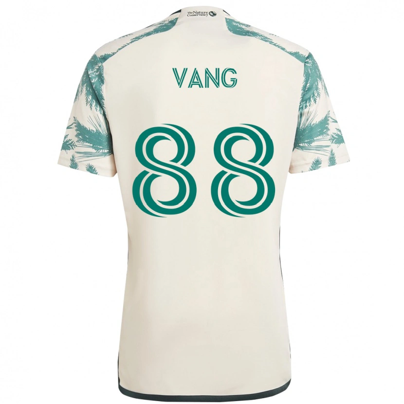 Danxen Enfant Maillot Michael Vang #88 Beige Vert Tenues Extérieur 2025/26 T-Shirt