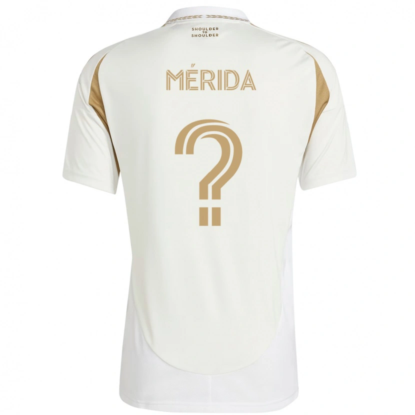 Danxen Enfant Maillot Ánthony Mérida #0 Blanc Marron Tenues Extérieur 2025/26 T-Shirt