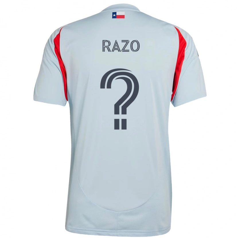Danxen Enfant Maillot Edgar Razo #0 Rouge Bleu Marine Tenues Extérieur 2025/26 T-Shirt