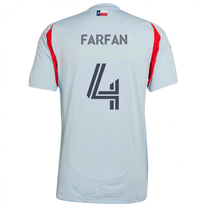 Danxen Enfant Maillot Marco Farfán #4 Rouge Bleu Marine Tenues Extérieur 2025/26 T-Shirt