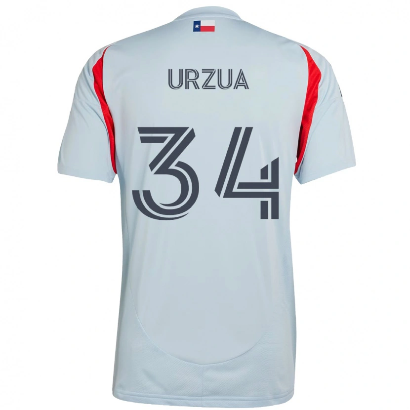 Danxen Enfant Maillot Alejandro Urzua #34 Rouge Bleu Marine Tenues Extérieur 2025/26 T-Shirt