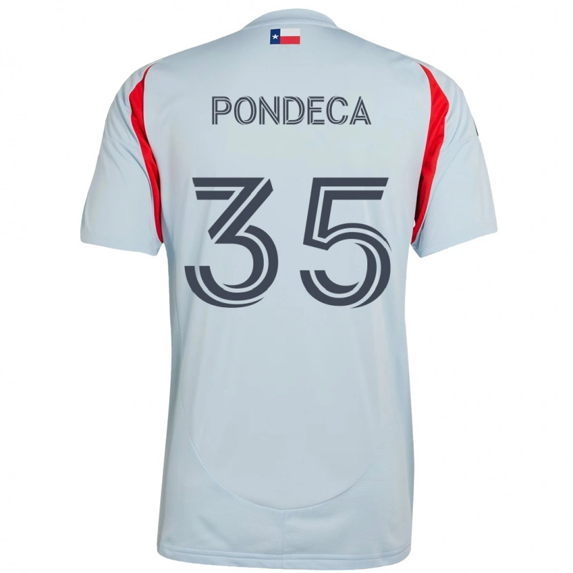 Danxen Enfant Maillot Tomas Pondeca #35 Rouge Bleu Marine Tenues Extérieur 2025/26 T-Shirt