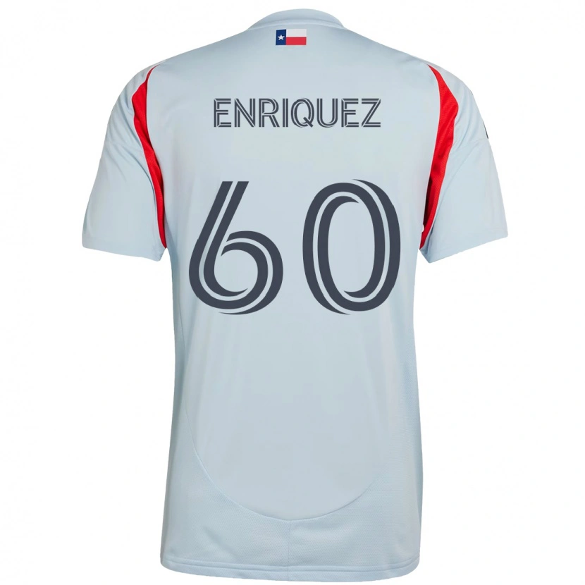 Danxen Enfant Maillot Fabian Enriquez #60 Rouge Bleu Marine Tenues Extérieur 2025/26 T-Shirt